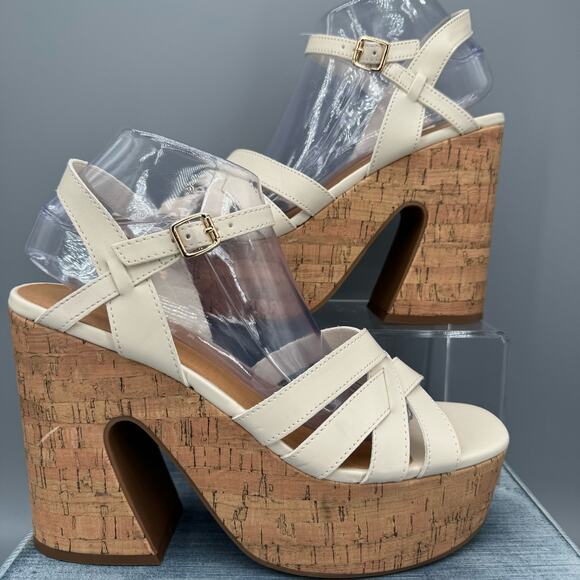 Indigo Rd. Women’s Lourin2 Heeled Sandals White Size 9.5M - Picture 1 of 11